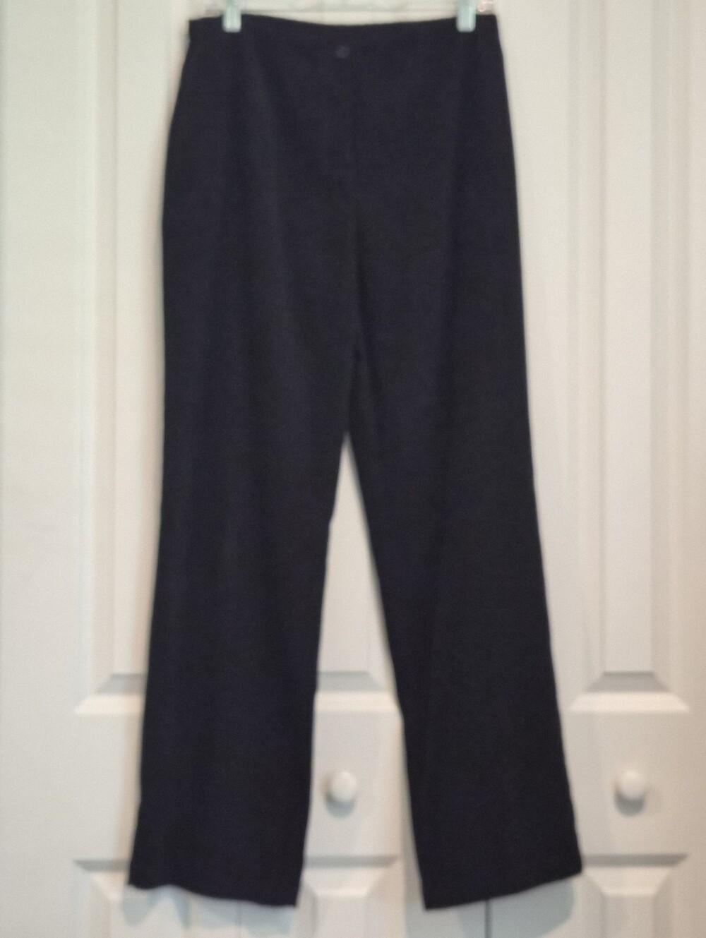 Sigrid Olsen Sport Black Soft Faux Suede Feel Button Elastic Pants Size 10